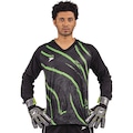 Camisa de Goleiro Poker Cereno Manga Longa Unissex PRETO/VERDE
