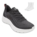 TÊNIS OLYMPIKUS CONEX E MEIA OP24 - MASCULINO PRETO/BRANCO