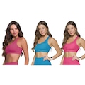 Top Canelado Selene Sem Costura - 3 Unidades - Feminino AZUL