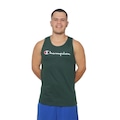Camiseta Regata Champion Script Bordado - Masculina VERDE