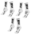 Kit 3 Pares Meias de Corrida Hupi Run Cano Médio 36 A 42 - Adulto BRANCO