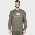 Blusão de Moletom New Balance Essentials Basic - Masculino VERDE