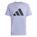 Camiseta adidas Treino Logo - Masculina ROXO CLARO/PRETO