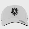 Boné Aba Curva do Botafogo SuperCap Escudo Bordado - Snapback - Adulto BRANCO
