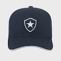 Boné Aba Curva do Botafogo SuperCap Escudo Bordado - Snapback - Adulto PRETO