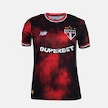 Camisa New Balance Comemorativa Spfc 2024 Torcedor C/p - Feminina PRETO