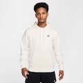 Blusão Nike Club Hoodie - Masculino BRANCO/PRETO