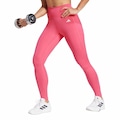 Calça Legging Adidas Optime - Feminina ROSA/BRANCO