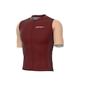 Camisa de ciclismo ERT Euro Grená slim fit - Unissex MARROM