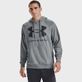 Blusão de Moletom Under Armour Rival Fleece Big Logo - Masculino CINZA