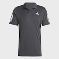 Camisa Polo adidas Tennis Club 3 Listras - Masculina PRETO