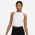 Camiseta Regata Nike Dri-FIT One Cropped - Feminina BRANCO