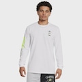 Camiseta Manga Longa Under Armour Curry Verbiage Basquete - Masculina BRANCO