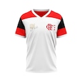 Camiseta Braziline Flamengo Zico Retro - Infantil BRANCO/VERMELHO