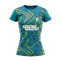 Camiseta Dry Fit Beach Tennis com Proteção Uv50 Cen - Feminina AZUL