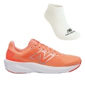 KIT TÊNIS NEW BALANCE 413 V3 + MEIA - FEMININO LARANJA/CINZA