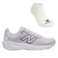 KIT TÊNIS NEW BALANCE 413 V3 + MEIA - FEMININO CINZA/ROXO