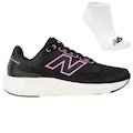 KIT TÊNIS NEW BALANCE 413 V3 + MEIA - FEMININO PRETO/ROSA