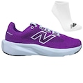 KIT TÊNIS NEW BALANCE 413 V3 + MEIA - FEMININO ROXO/BRANCO