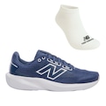 KIT TÊNIS NEW BALANCE 413 V3 + MEIA - MASCULINO AZUL ESC/BRANCO