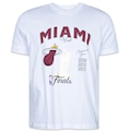 Camiseta New Era Regular Nba Miami Heat Fan - Masculina BRANCO