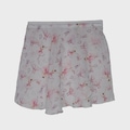 Saia Ballet Vya Fit Transpassada Estampada - Infantil BRANCO