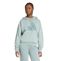 Blusão de Moletinho Capuz adidas Folgado Essentials Big Logo - Feminino VERDE CLARO