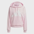 Blusão de Moletinho Capuz adidas Folgado Essentials Big Logo - Feminino ROSA