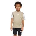 Camiseta adidas Essentials - Infantil MARROM CLARO/BRANCO