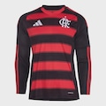 Camisa I Flamengo Manga Longa 25/26 adidas - Masculina PRETO