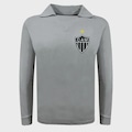 Camiseta Manga Longa do Atlético Mineiro 1980's Goleiro Liga Retro - Masculina CINZA