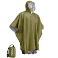 Capa Esportivo Gold Sports Térmico de Emergência Anti Chuva para Caminhadas e Acampamentos VERDE