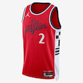 Camiseta Regata Nike Jordan NBA Kawhi Leonard Los Angeles Clippers 2024/25 Statement Edition - Masculina VERMELHO/BRANCO