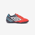Chuteira Society Umbro Techno II - Infantil LARANJA/AZUL