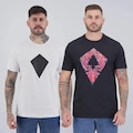 Camiseta MCD - 2 Unidades - Masculina PRETO/BRANCO