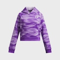 Blusão de Moletom Under Armour Fleece Pro Print Hoodie - Infantil ROXO/BRANCO