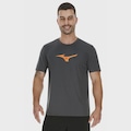 Camiseta Mizuno Run Spark - Masculina CINZA/LARANJA