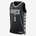 Camiseta Regata Nike NBA Keldon Johnson San Antonio Spurs Keldon Johnson Statement Edition - Masculina PRETO/CINZA