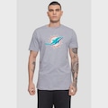 Camiseta NFL Logo Miami Dolphins - Masculina CINZA CLARO