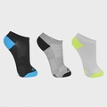 Meia Olympikus Trpk Treino Cano Invisivel - 3 Pares - Feminina AMARELO/AZUL