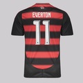 Camisa do Flamengo I 2025 adidas 11 Everton - Masculina PRETO/VERMELHO
