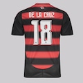 Camisa do Flamengo I 2025 adidas 18 De La Cruz - Masculina PRETO/VERMELHO