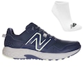 Kit Tênis New Balance 410V8 e Meia - Masculino AZUL ESCURO
