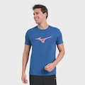 Camiseta Mizuno Basic Big Logo - Masculina AZUL