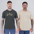 Kit 2 Camisetas Hang Loose - Masculina BEGE