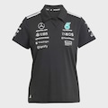 Camisa adidas Polo Mercedes AMG Petronas Fórmula 1 Team - Feminina PRETO