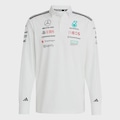 Camisa Polo adidas Manga Longa Mercedes AMG Petronas Fórmula 1 Team - Masculina BRANCO
