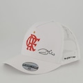 Boné Aba Curva do Flamengo Supercap Zico Trucker - Snapback - Adulto BRANCO