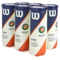 Bola de Tênis Wilson Roland Garros Oficial Clay Pack com 6 Tubos AMARELO