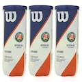 Bola de Tênis Wilson Roland Garros Oficial Clay Pack com 3 Tubos AMARELO